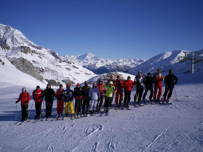 La fin de saison ski dans les Alpes 