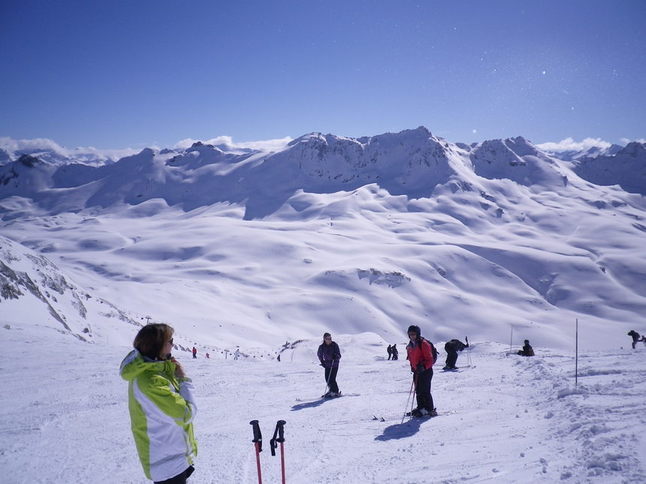 La fin de saison ski dans les Alpes 