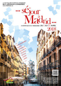Du 5 au 11 avril 2018 >> Voyage à Madrid Du 5 au 11 avril 2018 >> Voyage à Madrid