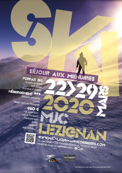 Séjour ski aux Menuires >> du 22 au 29 Mars 2020