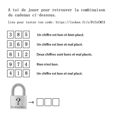 Chaque jour une énigme Chaque jour une énigme