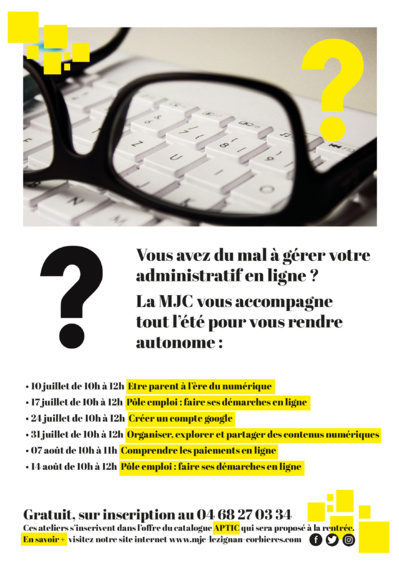 S'initier à l'usage du numérique cet été S'initier à l'usage du numérique cet été