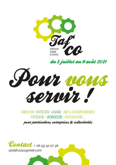 Taf'Co, la Coopérative Jeunesse de Services 2021, c'est maintenant Taf'Co, la Coopérative Jeunesse de Services 2021, c'est maintenant
