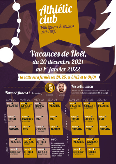 Vacances de Noël à l'Athletic Club Vacances de Noël à l'Athletic Club