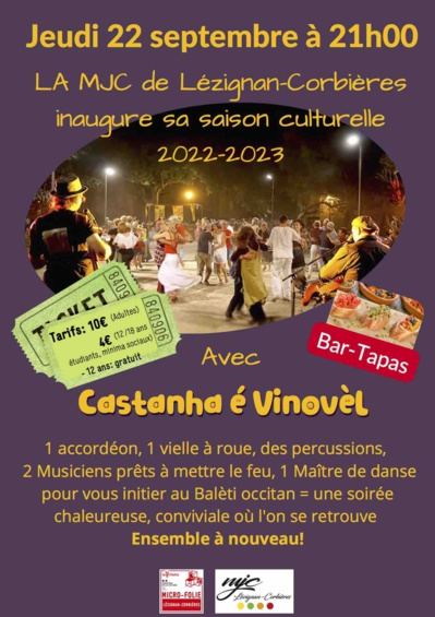 LANCEMENT DE LA SAISON CULTURELLE AVEC UN BAL OCCITAN LANCEMENT DE LA SAISON CULTURELLE AVEC UN BAL OCCITAN