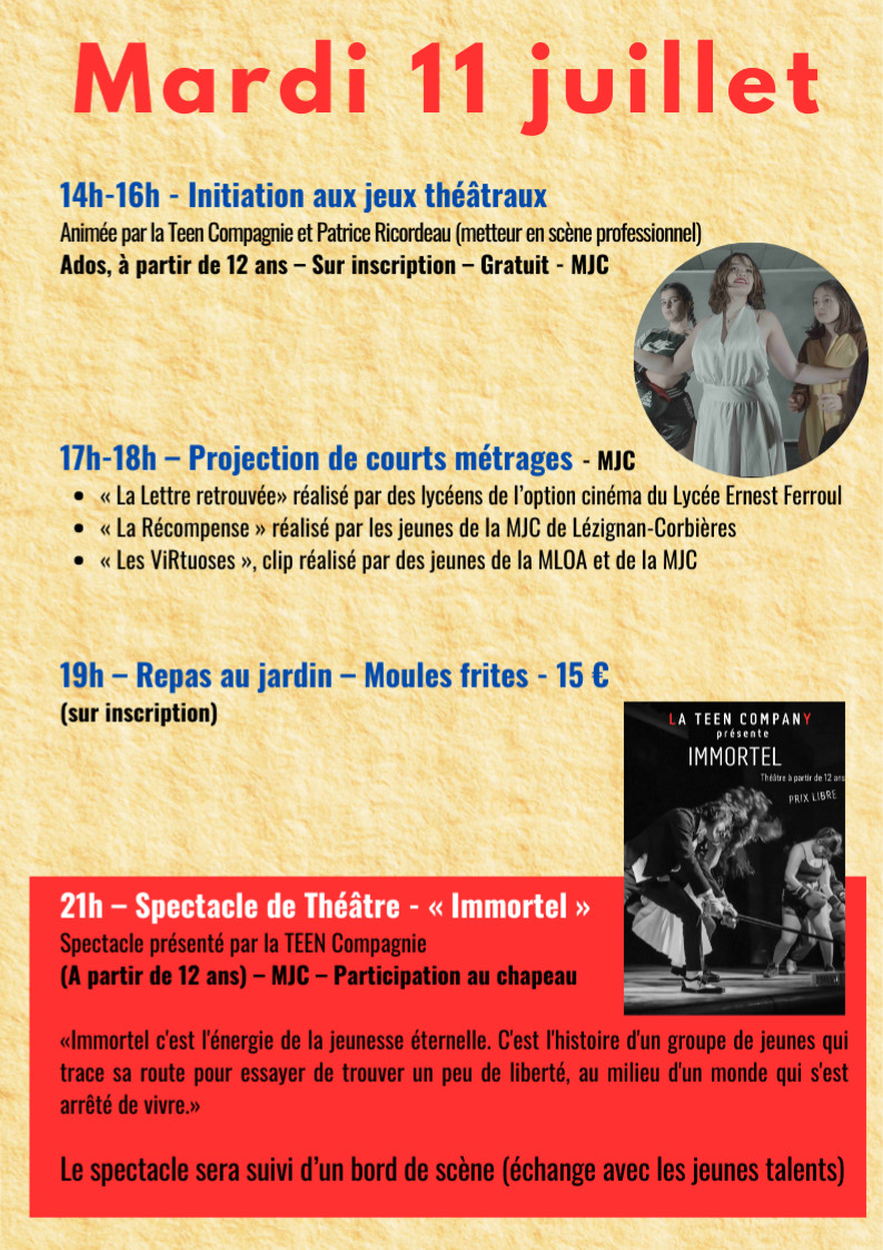 L'ÉTÉ CULTUREL DE LA MJC L'ÉTÉ CULTUREL DE LA MJC