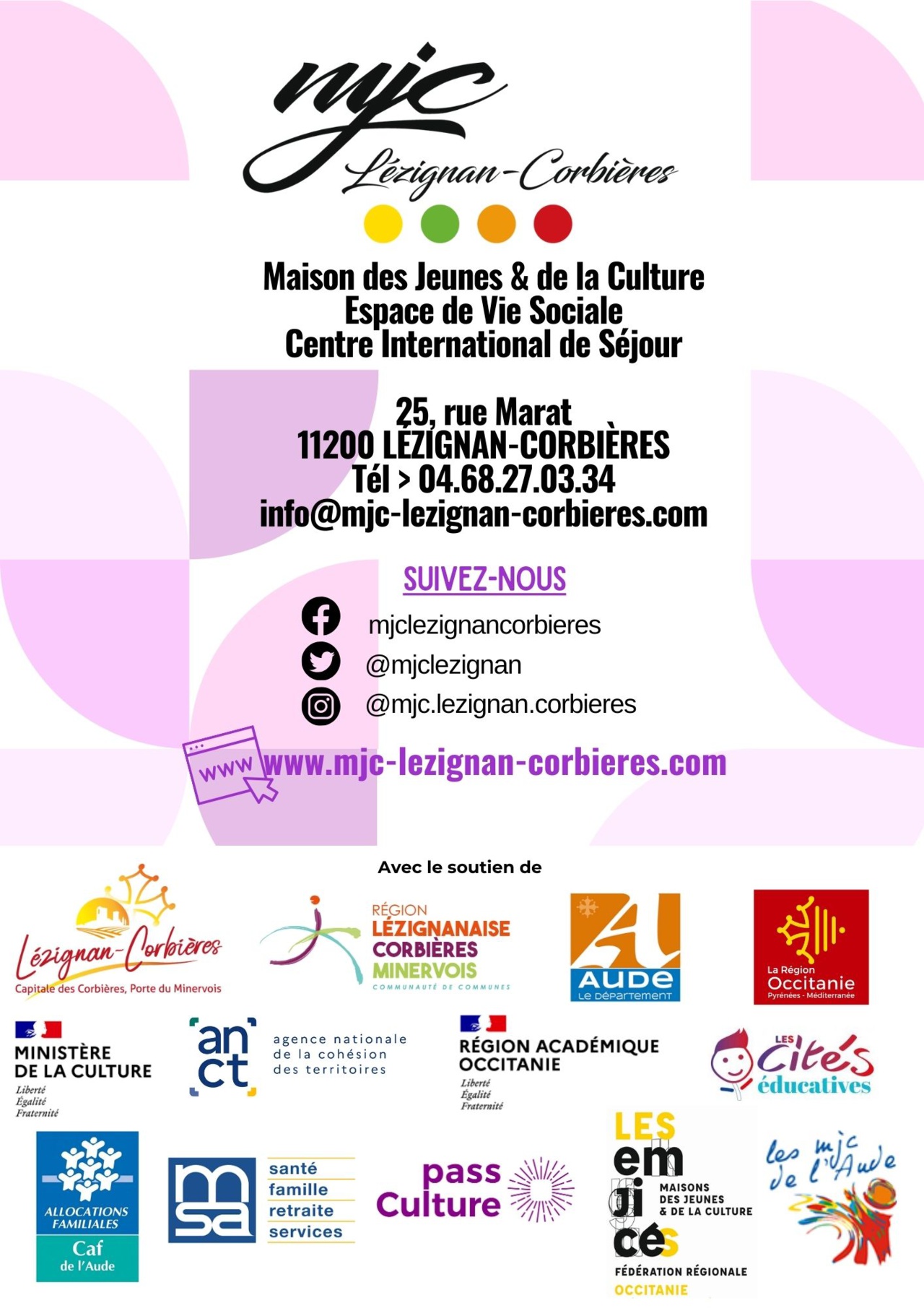 Les Rendez-Vous de la MJC de septembre à novembre 2023