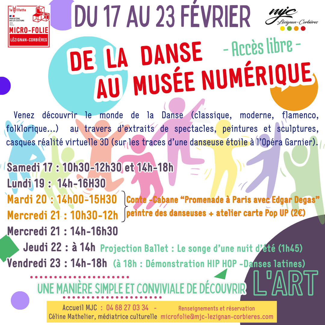 PROGRAMME DE LA MICROFOLIE PENDANT LES VACANCES PROGRAMME DE LA MICROFOLIE PENDANT LES VACANCES