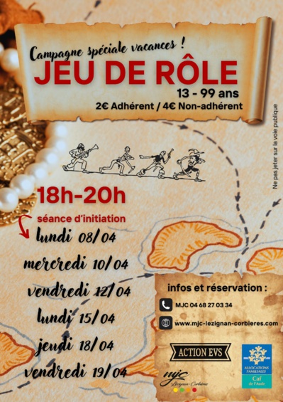 Nouveau, pendant les vacances, initiez vous au jeu de rôle ! Nouveau, pendant les vacances, initiez vous au jeu de rôle !