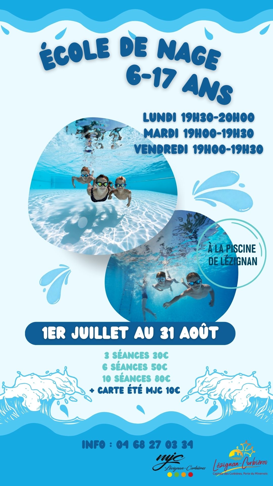 École de nage été 2024 École de nage été 2024