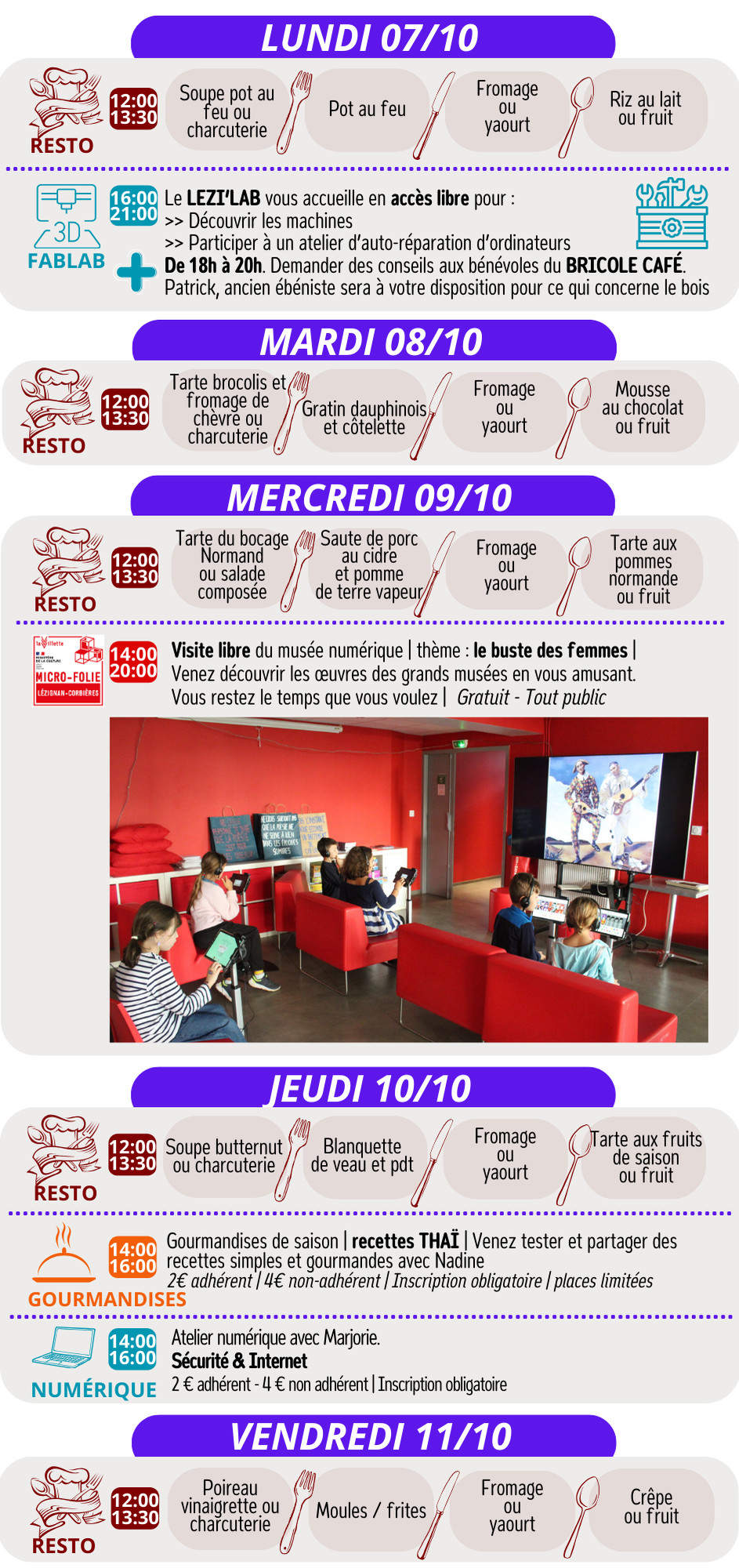 LES RENDEZ-VOUS DE LA MJC | Octobre 2024 LES RENDEZ-VOUS DE LA MJC | Octobre 2024