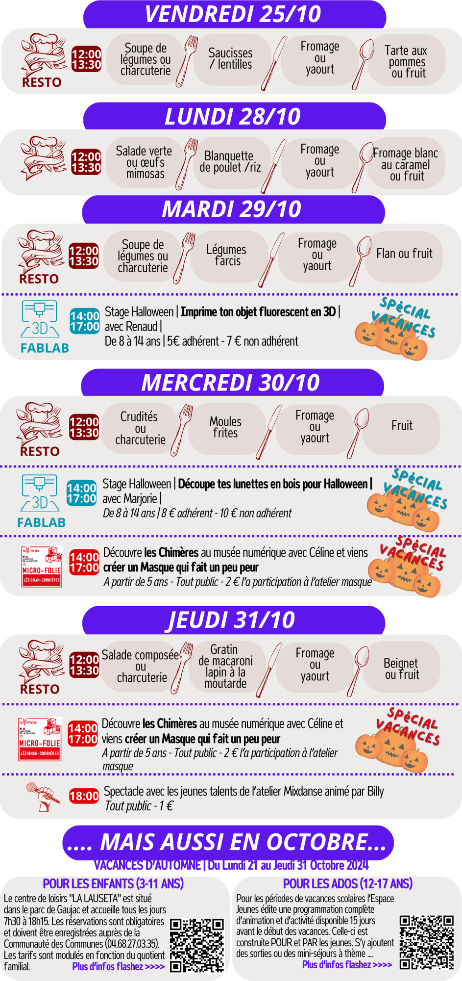 LES RENDEZ-VOUS DE LA MJC | Octobre 2024 LES RENDEZ-VOUS DE LA MJC | Octobre 2024