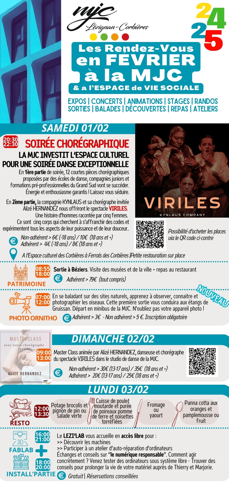 LES RENDEZ-VOUS DE LA MJC | Février 2025 LES RENDEZ-VOUS DE LA MJC | Février 2025
