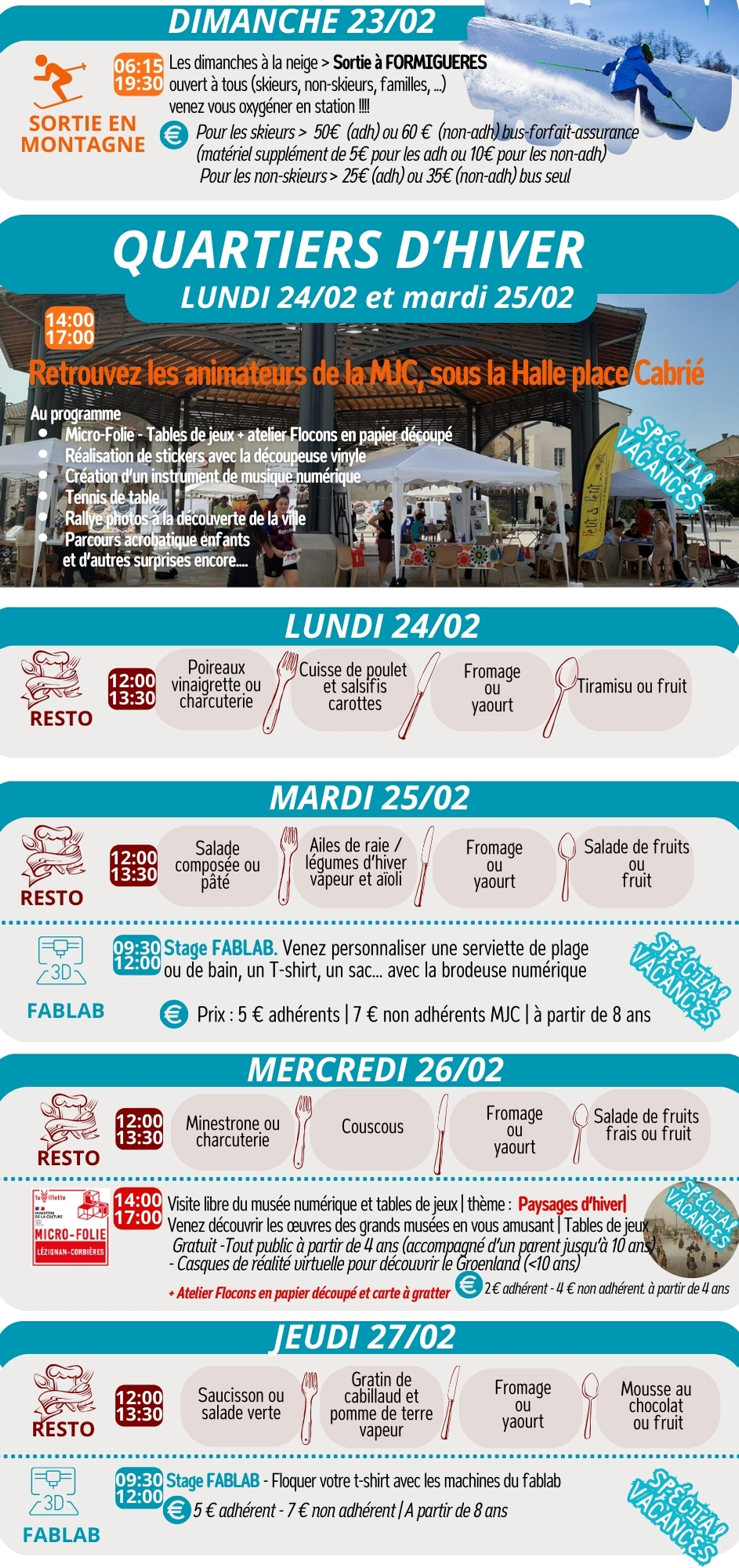 LES RENDEZ-VOUS DE LA MJC | Février 2025 LES RENDEZ-VOUS DE LA MJC | Février 2025
