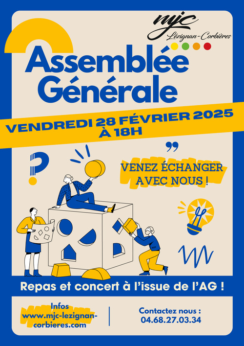ASSEMBLÉE GÉNÉRALE 2025 | VENDREDI 28 FÉVRIER - 18H ASSEMBLÉE GÉNÉRALE 2025 | VENDREDI 28 FÉVRIER - 18H