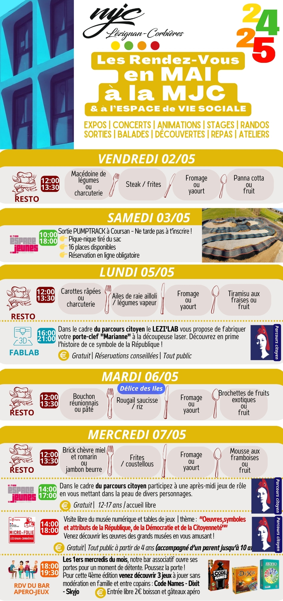 LES RENDEZ-VOUS DE LA MJC | Mai 2025 LES RENDEZ-VOUS DE LA MJC | Mai 2025