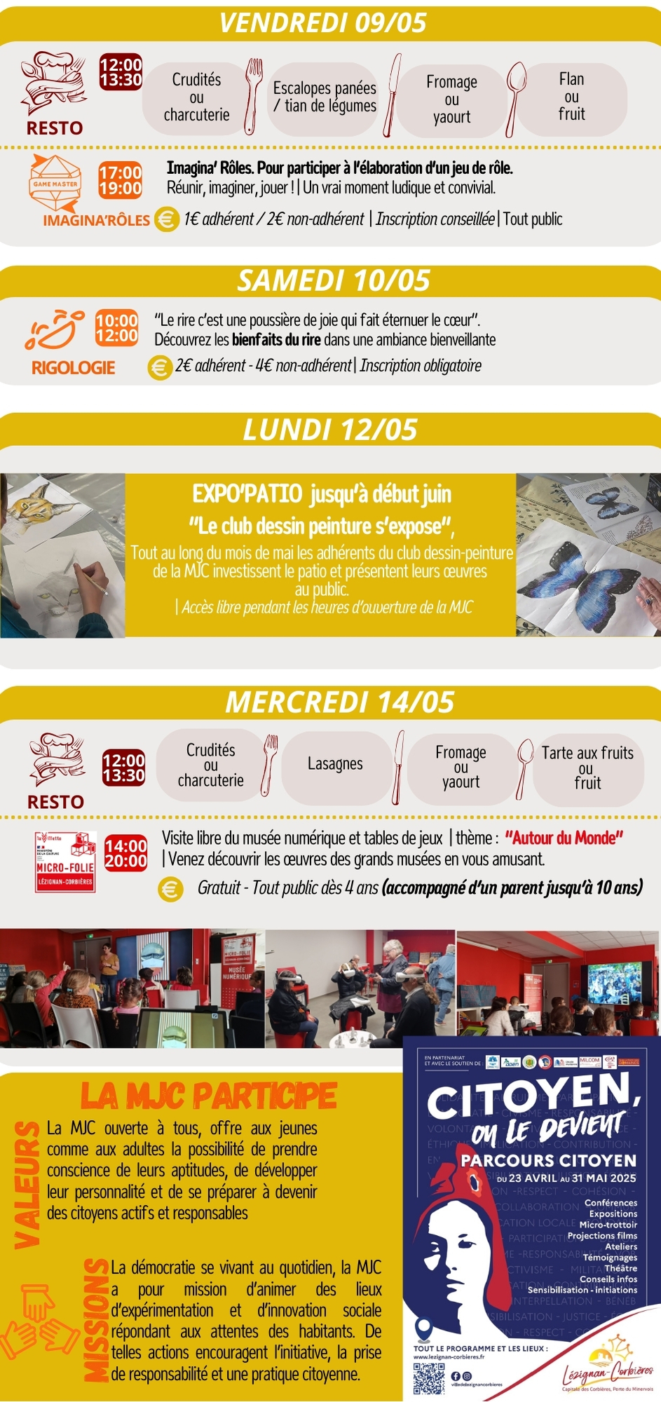 LES RENDEZ-VOUS DE LA MJC | Mai 2025 LES RENDEZ-VOUS DE LA MJC | Mai 2025