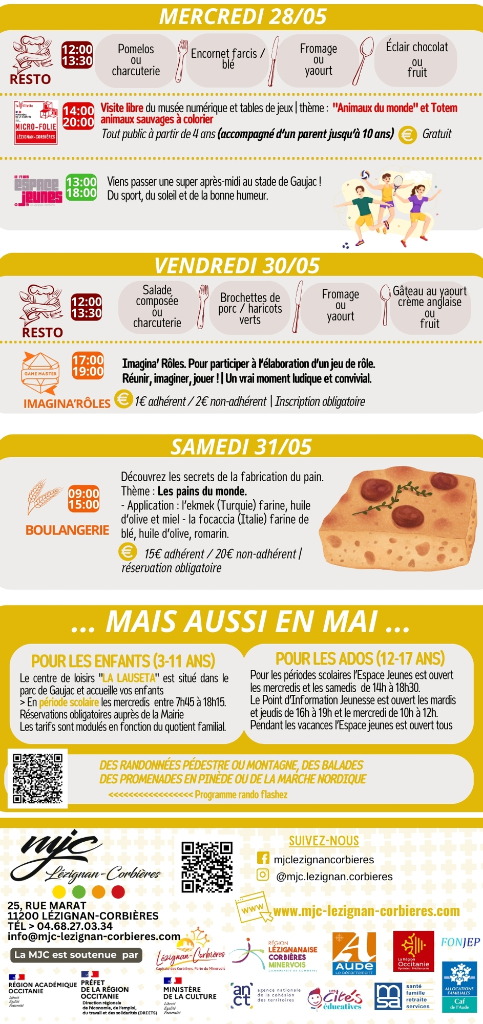 LES RENDEZ-VOUS DE LA MJC | Mai 2025 LES RENDEZ-VOUS DE LA MJC | Mai 2025