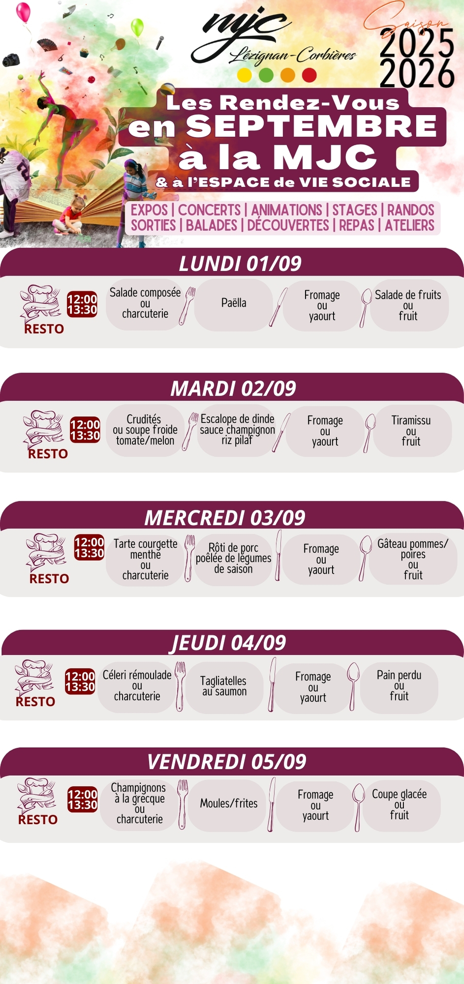 LES RENDEZ-VOUS DE LA MJC | Septembre 2025