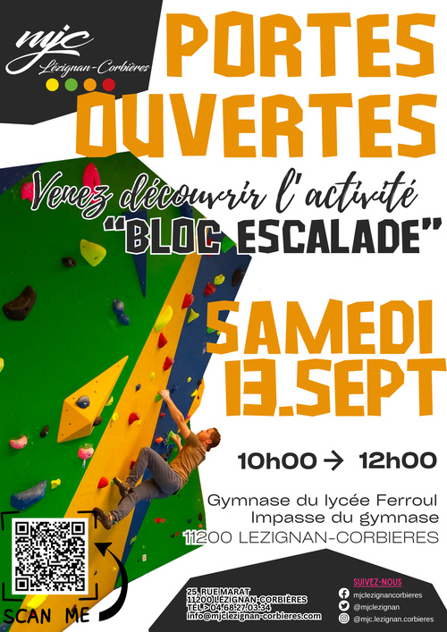 Matinée portes ouvertes à la salle de bloc Matinée portes ouvertes à la salle de bloc