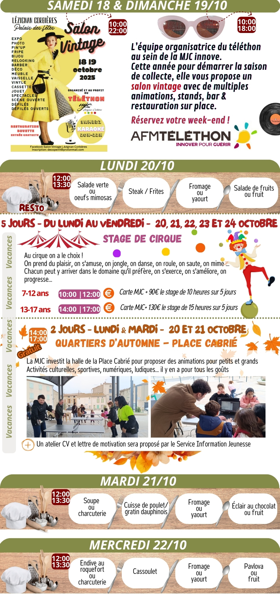 LES RENDEZ-VOUS DE LA MJC | Octobre 2025