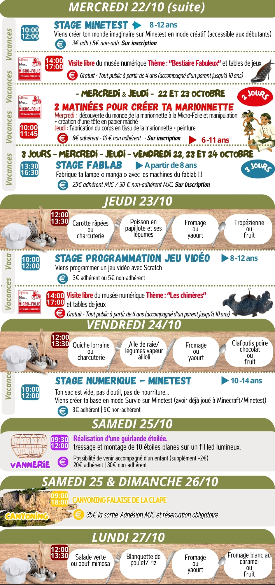 LES RENDEZ-VOUS DE LA MJC | Octobre 2025