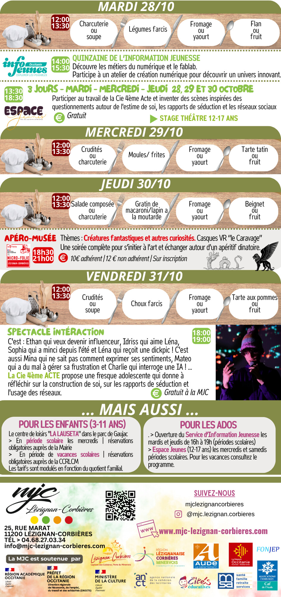 L'AGENDA d'OCTOBRE