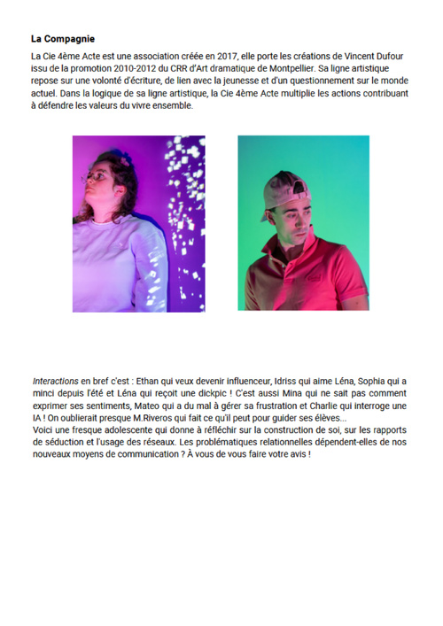 Spectacle "Interaction"