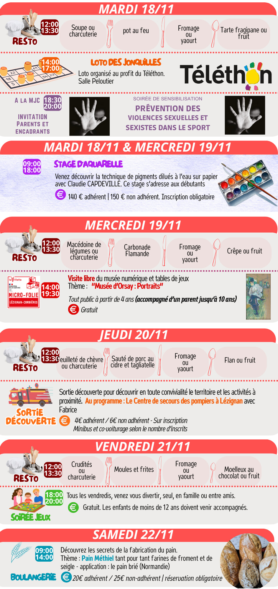 LES RENDEZ-VOUS DE LA MJC | Novembre 2025 LES RENDEZ-VOUS DE LA MJC | Novembre 2025