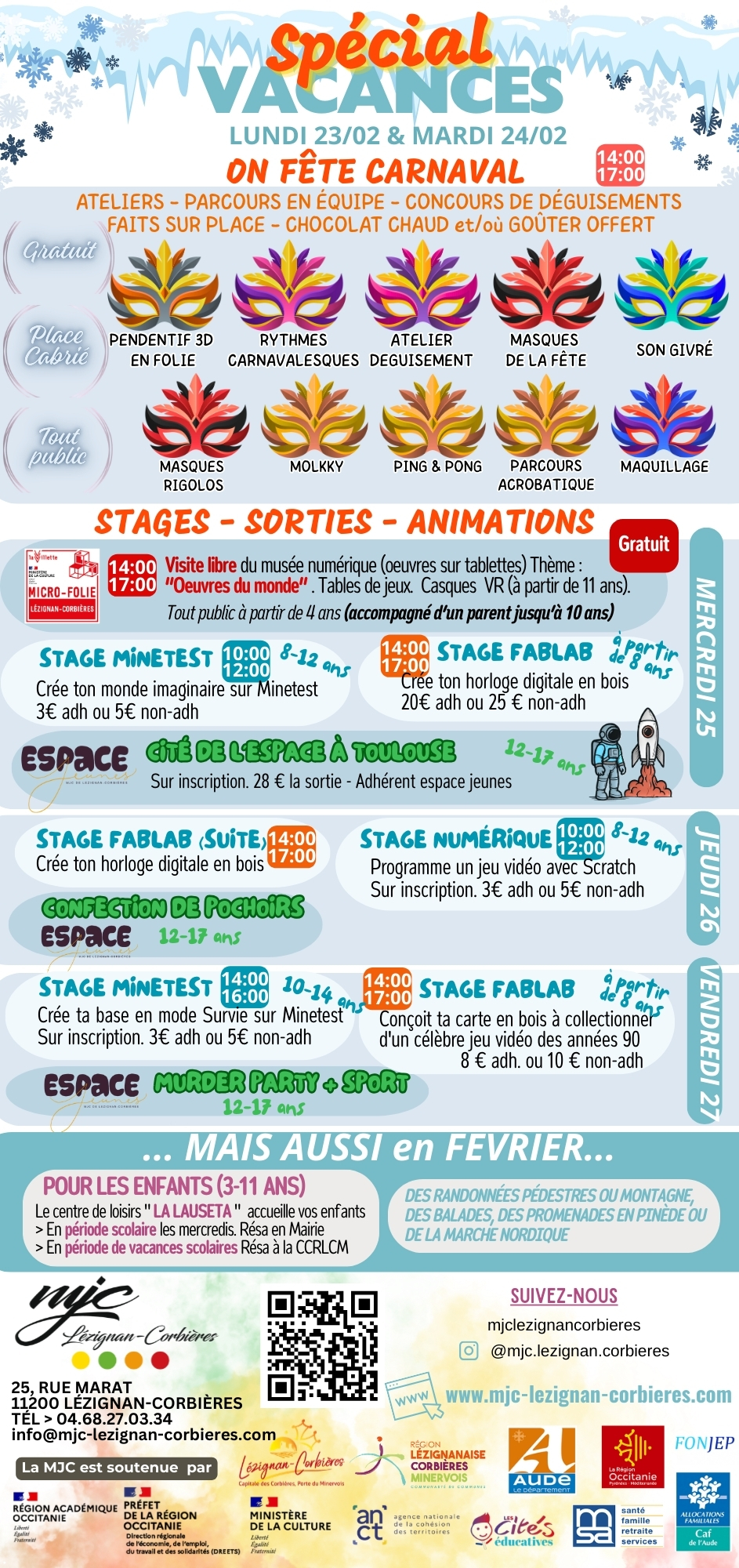 LES RENDEZ-VOUS DE LA MJC | Février 2026