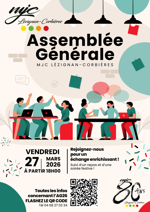 ASSEMBLÉE GÉNÉRALE 2026 | VENDREDI 27 MARS - 18H