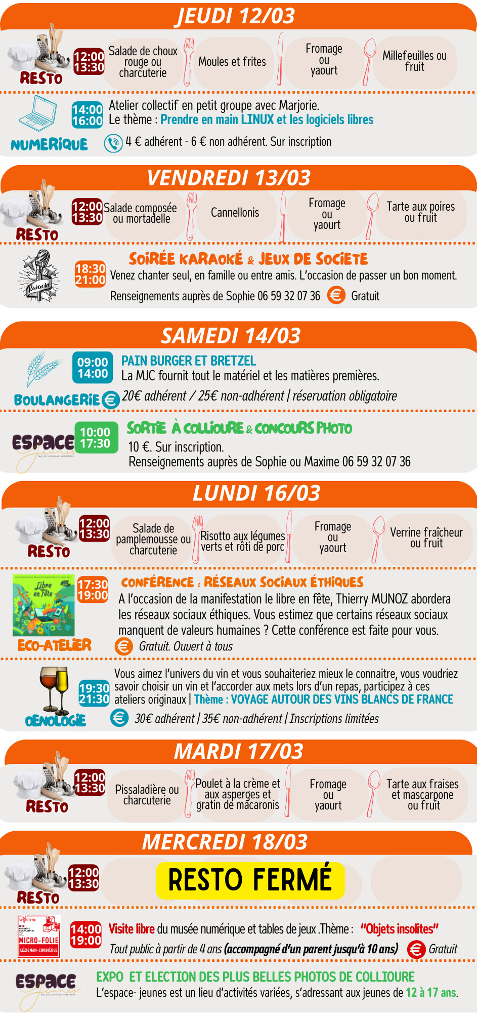 LES RENDEZ-VOUS DE LA MJC | Mars 2026