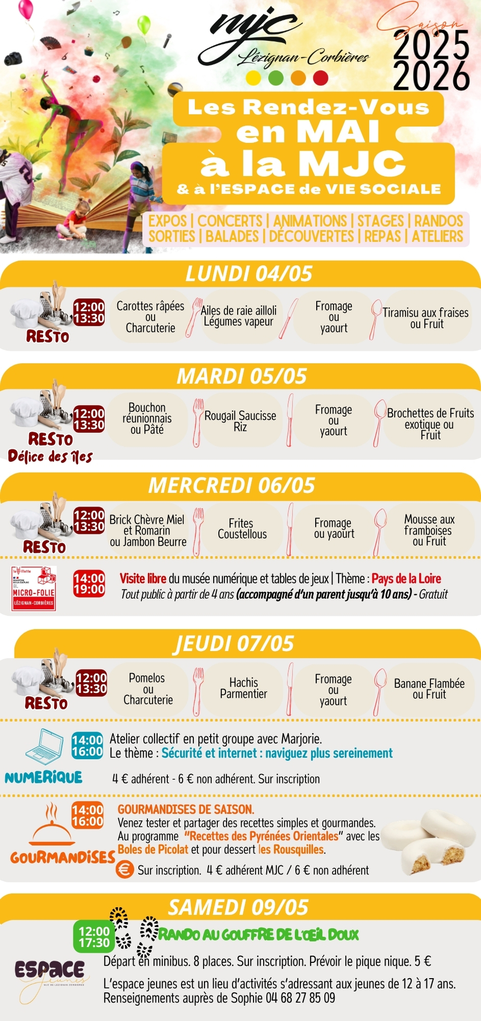 LES RENDEZ-VOUS DE LA MJC | Mai 2026