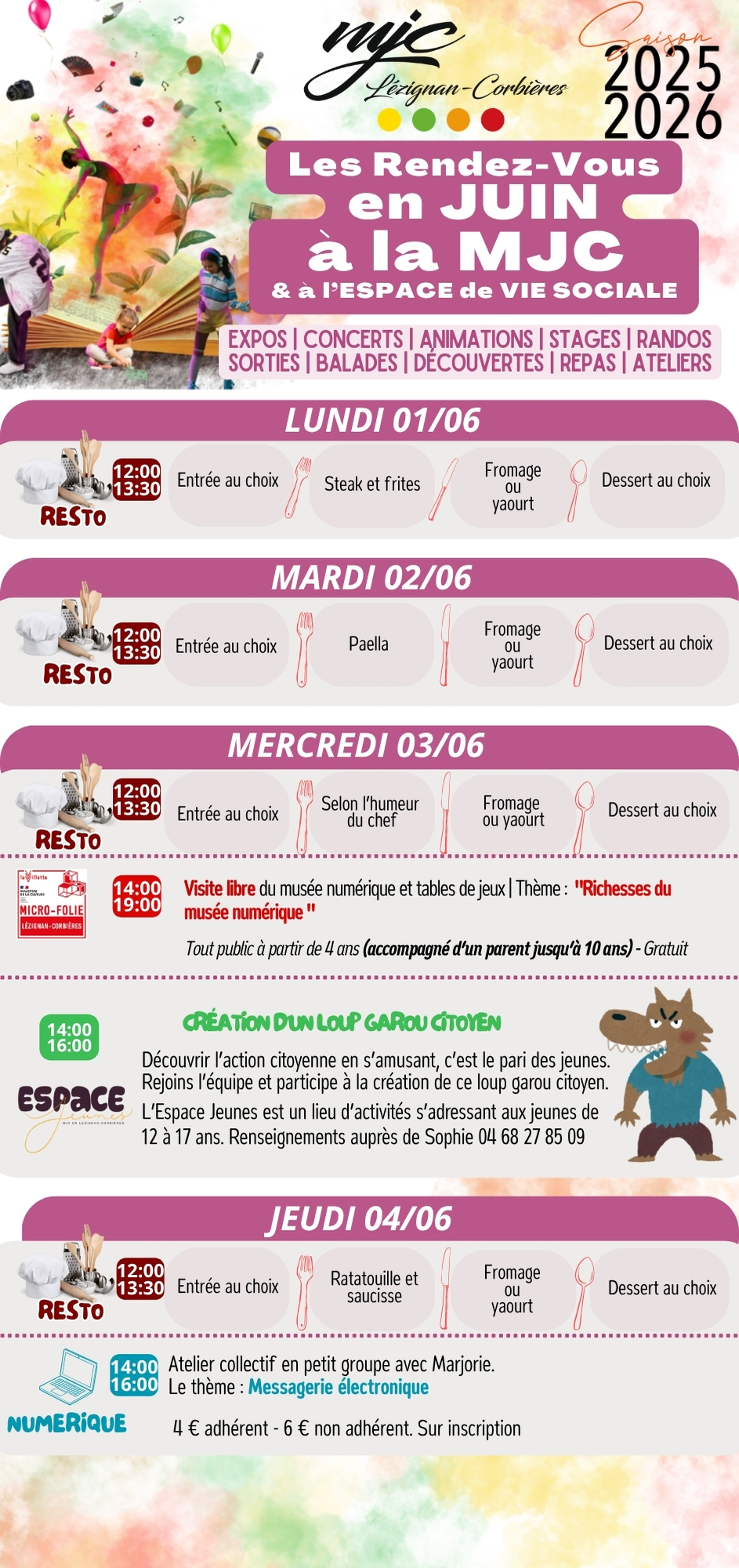 LES RENDEZ-VOUS DE LA MJC | Juin 2026