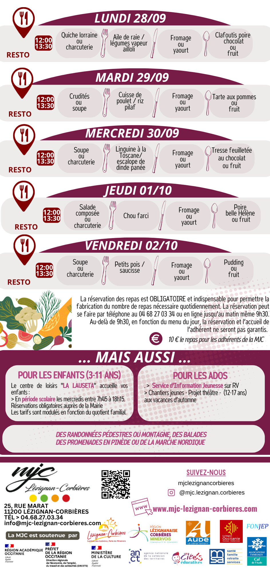 LES RENDEZ-VOUS DE LA MJC | Septembre 2026