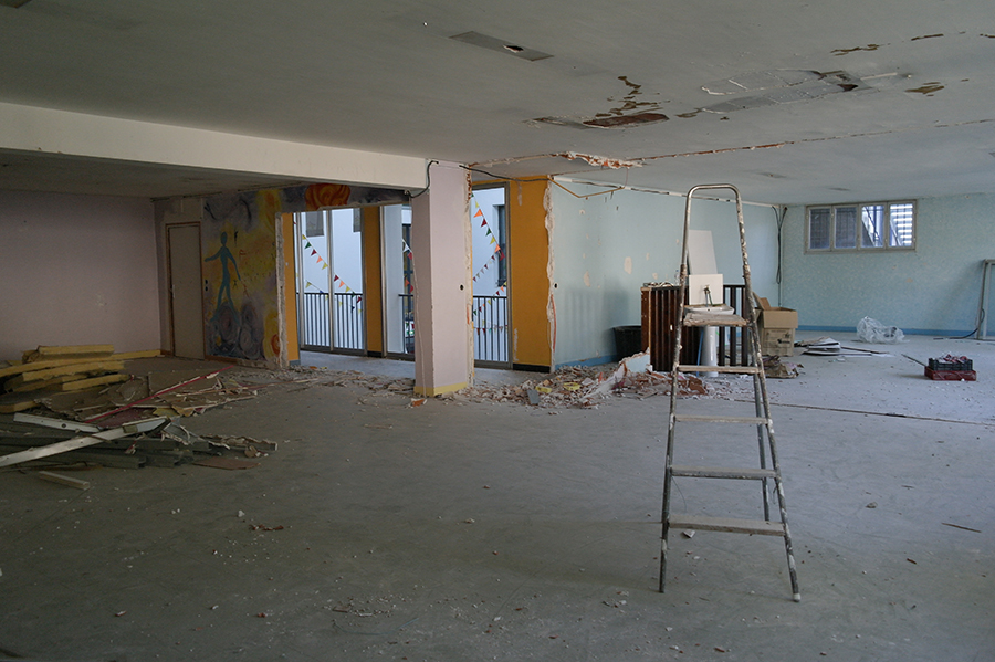 Le premier étage en travaux