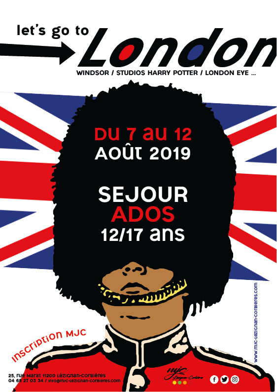 Du 7 au 12 Août 2019 >> Séjour ados à Londres