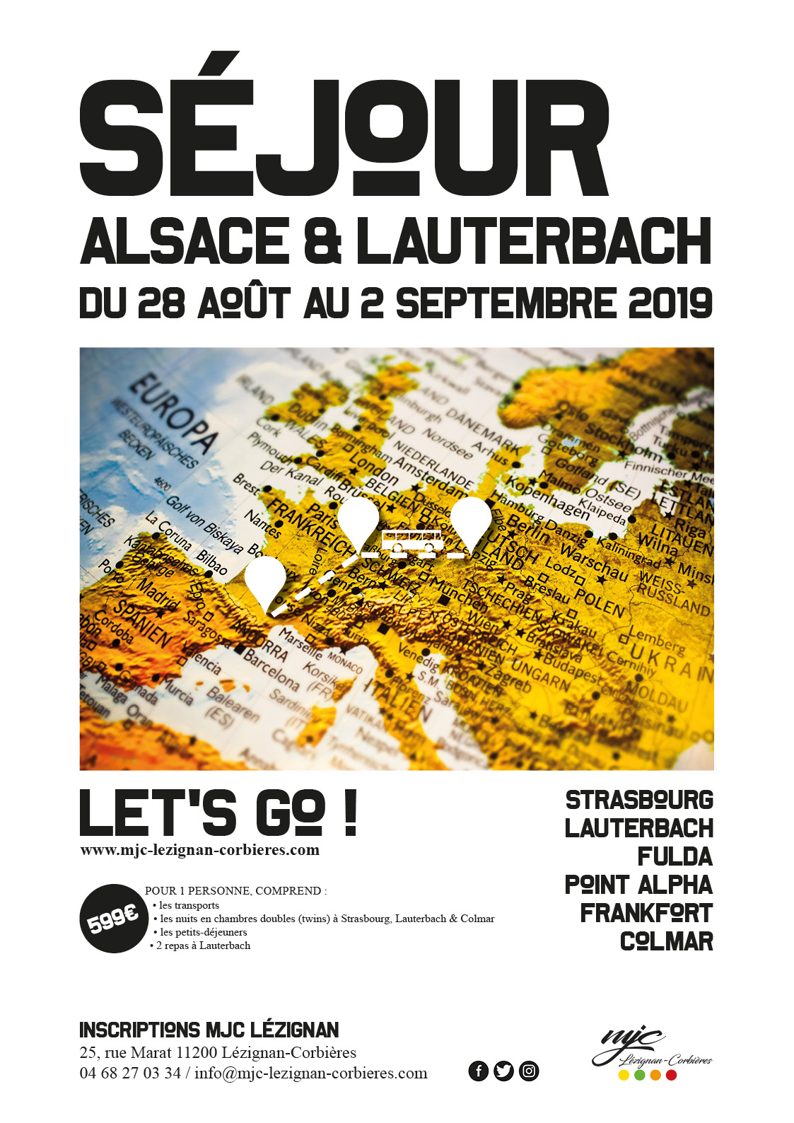 Séjour Alsace & Lauterbach >> du 28 Août au 2 Septembre 2019