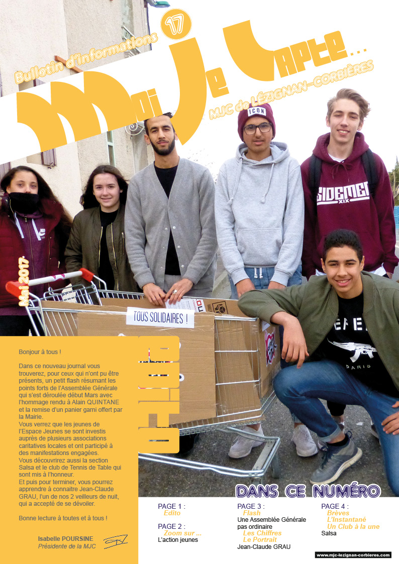 "Moi Je Capte" le journal d'information de la MJC "Moi Je Capte" le journal d'information de la MJC