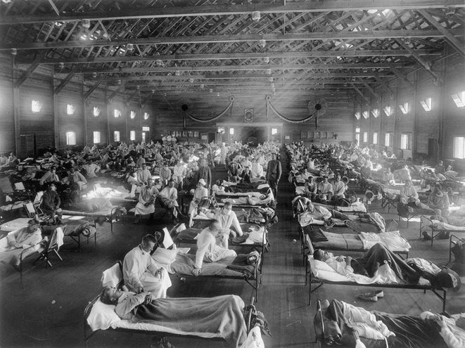 5.  Camp Funston, Kansas: Hôpital d’urgence.