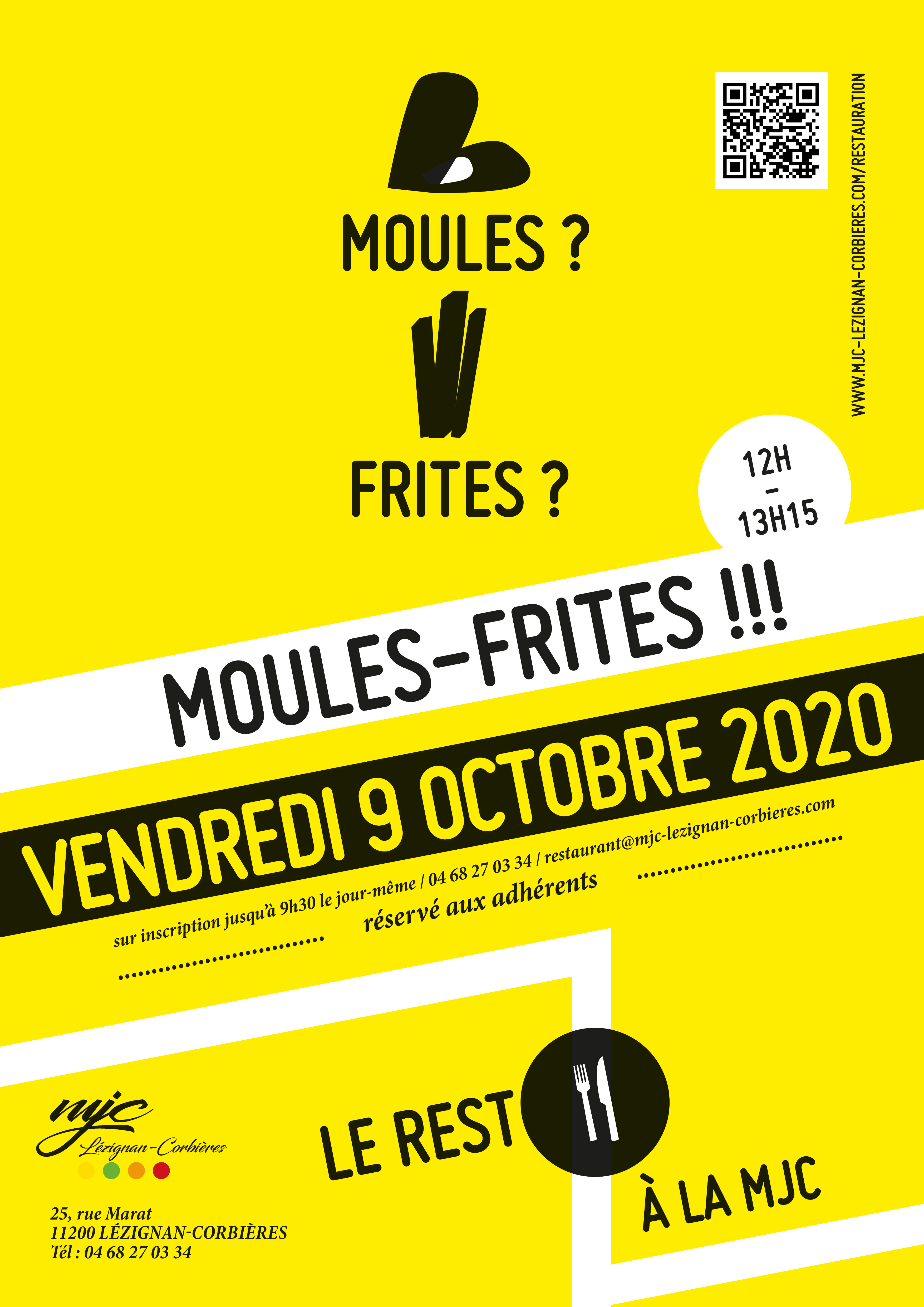 Le vendredi, c'est moules-frites au REST'O ! Le vendredi, c'est moules-frites au REST'O !