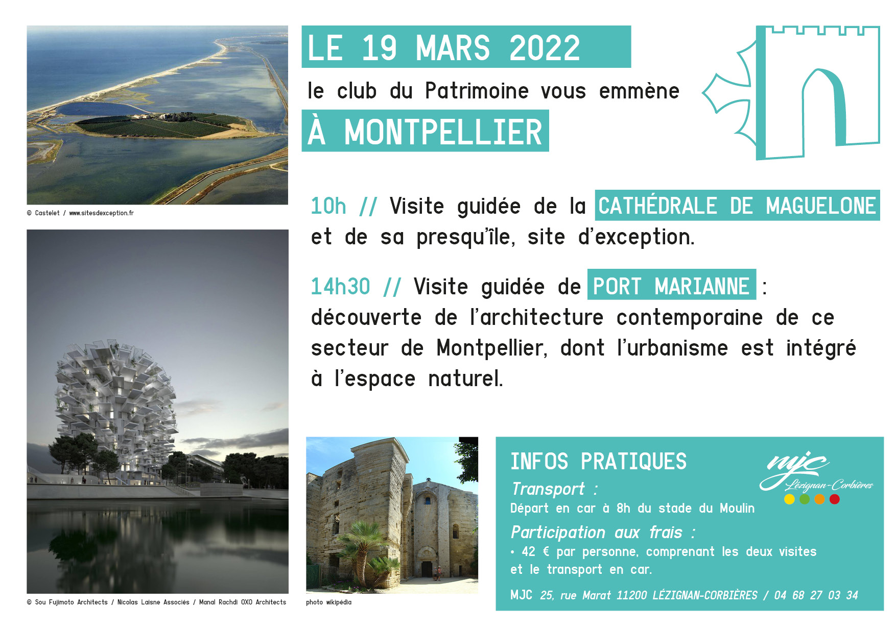 Visites guidées à Montpellier, le 19/03