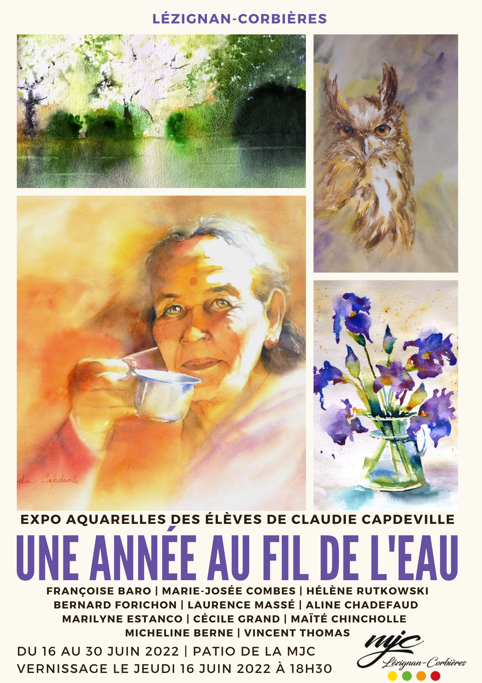 EXPOSITION AQUARELLE "UNE ANNEE AU FIL DE L'EAU" EXPOSITION AQUARELLE "UNE ANNEE AU FIL DE L'EAU"