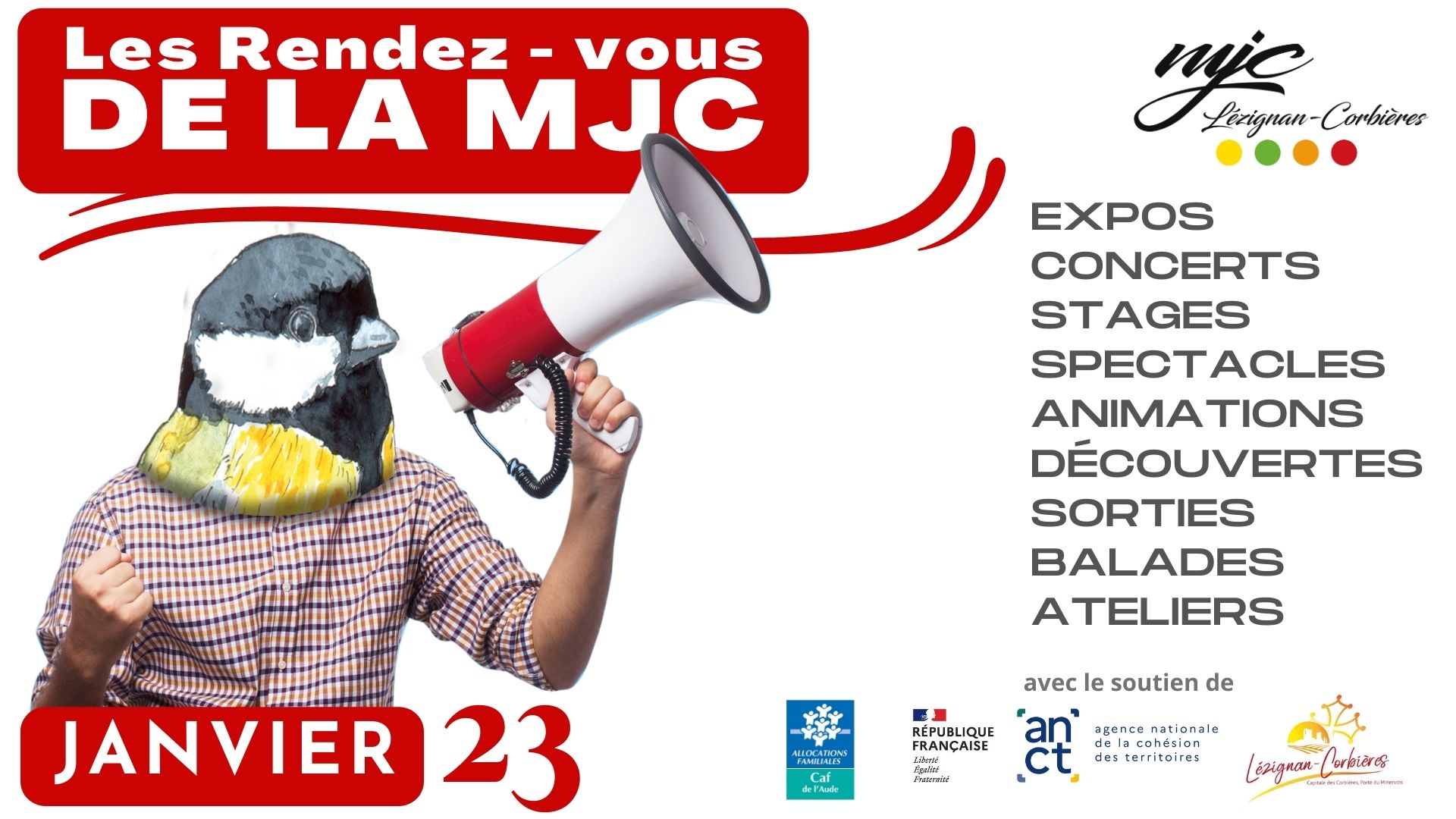 Les Rendez-Vous de la MJC en JANVIER 2023