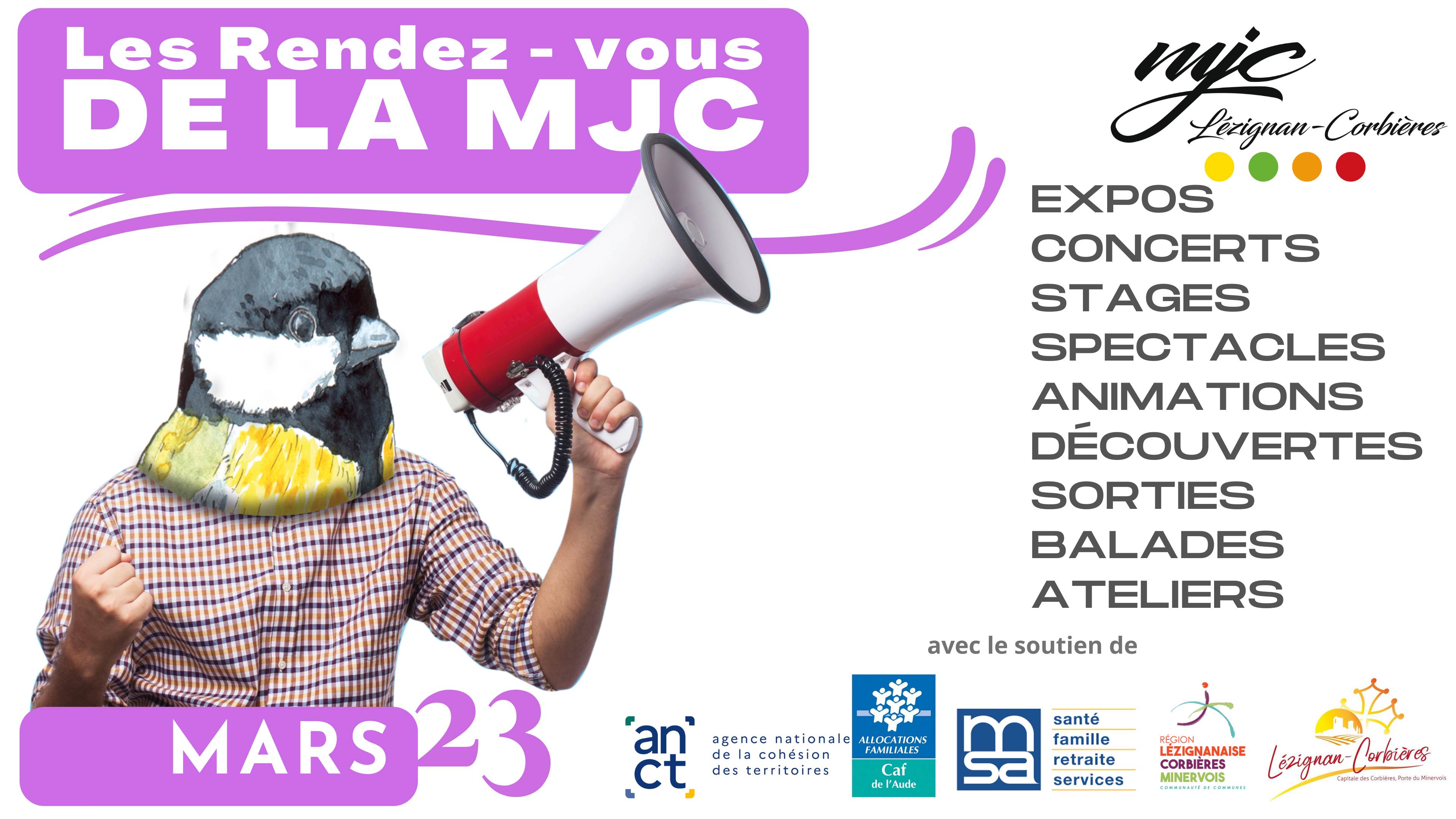 Les Rendez-Vous de la MJC en MARS 2023