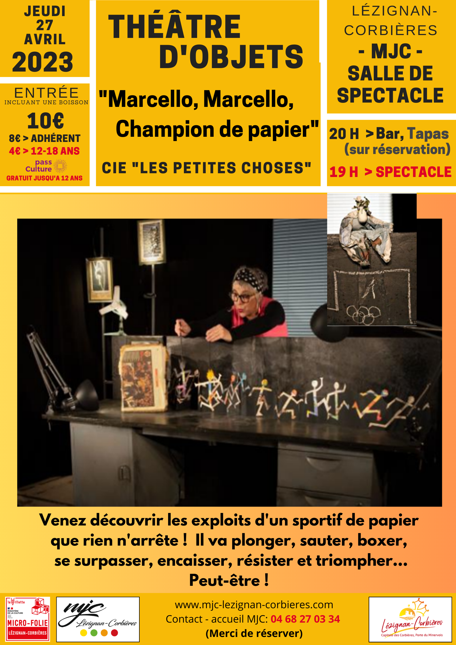 SPECTACLE > "Marcello, Marcello Champion de Papier"