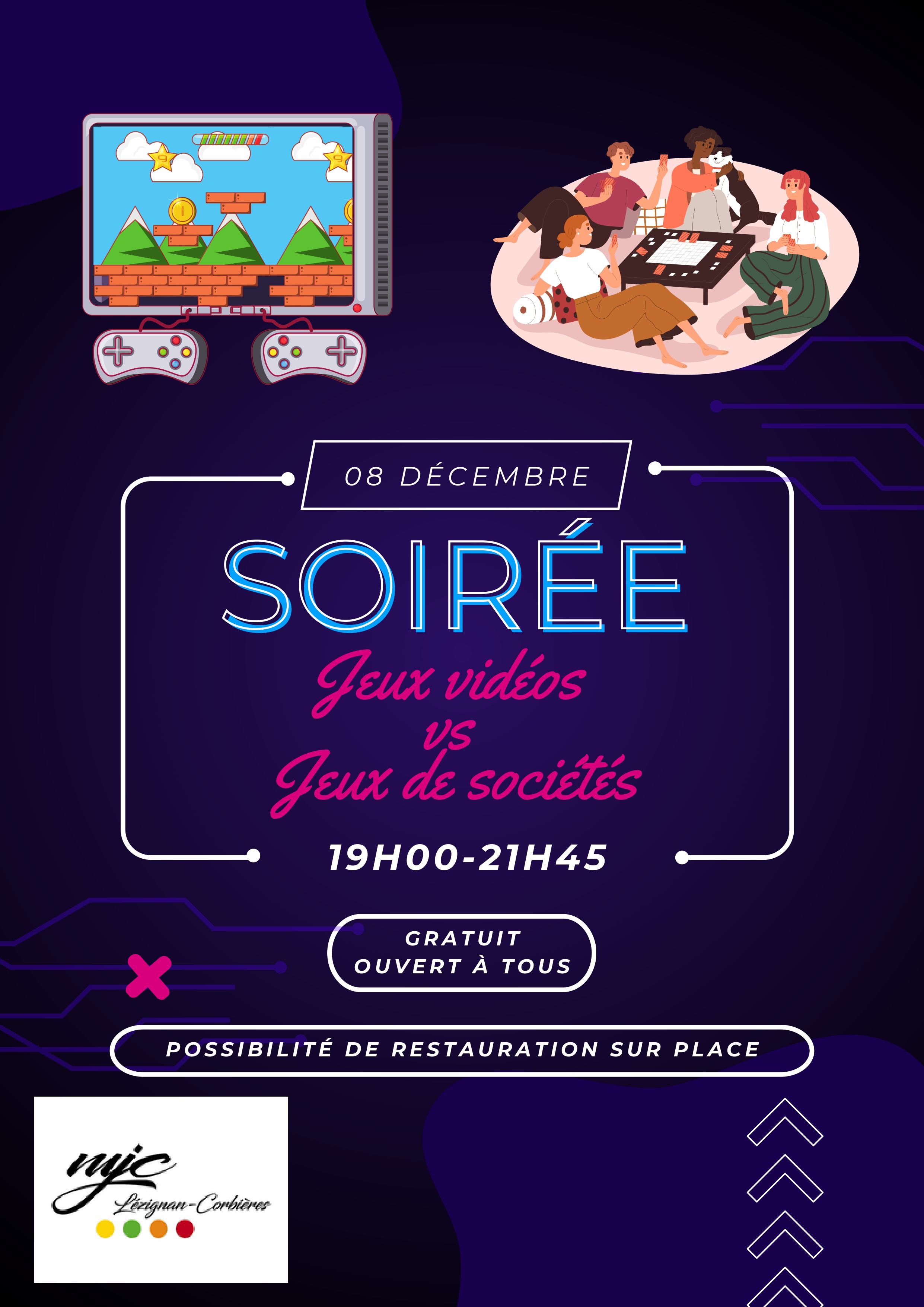 Soirée jeux de société & jeux vidéos