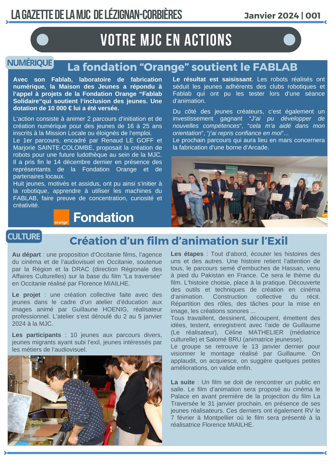 LA GAZETTE |Janvier 2024