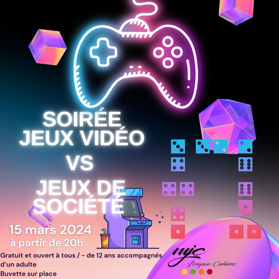 Soirée jeux vidéo / jeux de société Soirée jeux vidéo / jeux de société