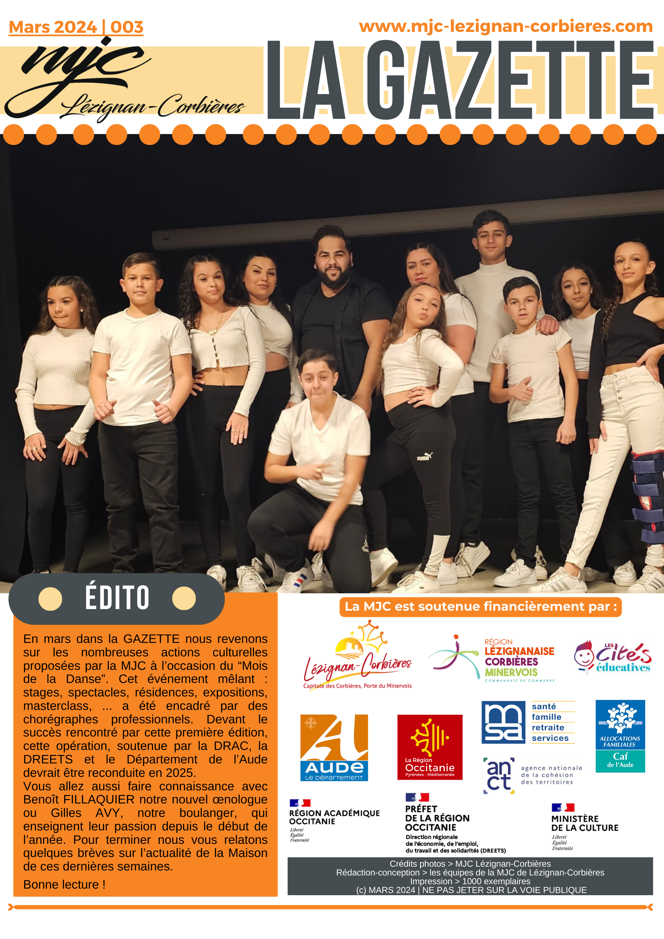 LA GAZETTE | Mars 2024 LA GAZETTE | Mars 2024